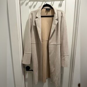 PREMISE longline faux suede beige jacket